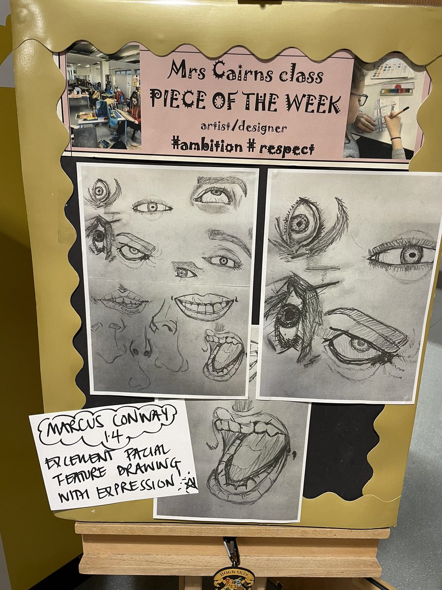 ArtsAyr's tweet photo. Mrs Cairns Piece of the Week by Marcus Conway in S1…fantastic drawing skills demonstrated and lots of expression in these facial features. Looking forward to seeing how these drawings progress. #ambition #expressivefaces https://t.co/WkEYzVWwED