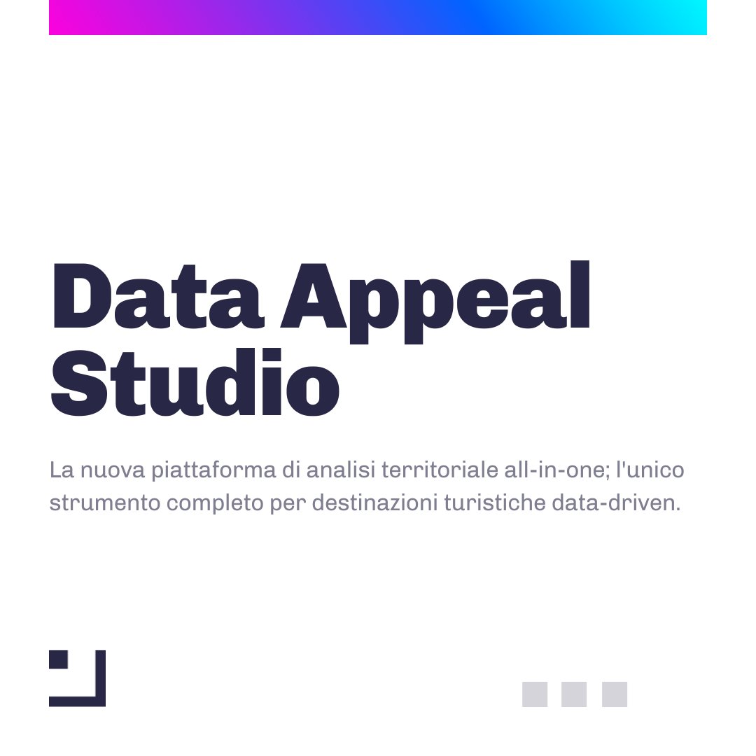 thedatappeal's tweet photo. Da oggi è disponibile la nuova versione di #DataAppealStudio for Destinations!
La prima piattaforma di analisi territoriale all-in-one, adesso ancora più potente e arricchita con nuove sezioni, dati e funzionalità. https://t.co/et59sOx9Im