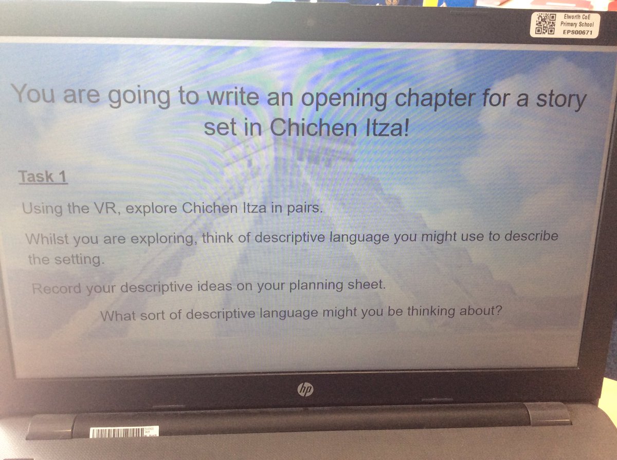 ElworthCE's tweet photo. Year 5 and 6 are “visiting” Chichen Itza today to help with their writing #redboxvr #vr https://t.co/witFVD8Qe2