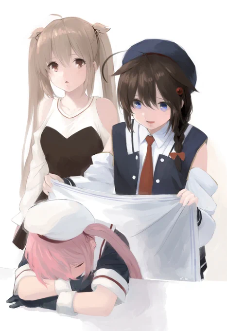 「風邪を引くから…」
完成版です #艦これ https://t.co/kxAw6Xt5qq 