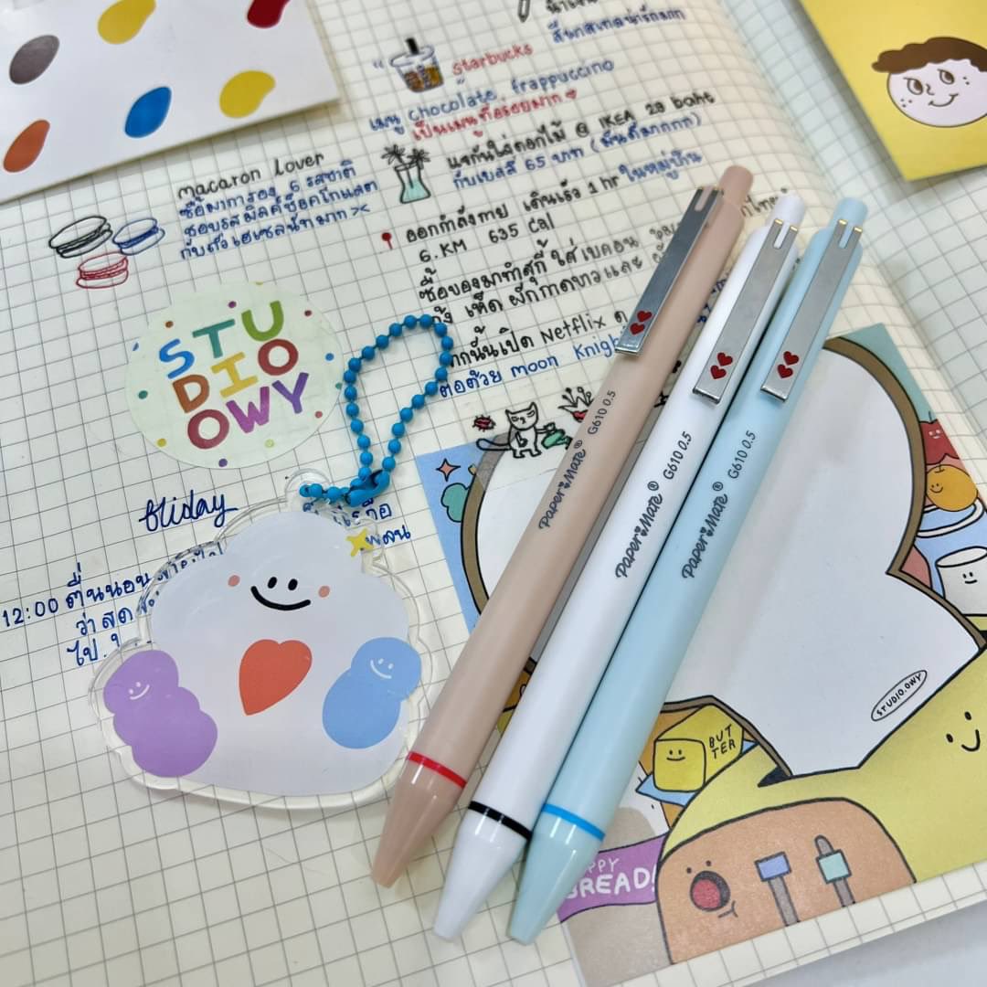 KasinoYou's tweet photo. รีวิวปากกาที่ชอบใช้ เขียนลื่น ราคาถูกและดี ใช้วาดรูปหรือเขียนได้หมด หมึกไม่เลอะเลยจ้า สีเข้มสดมาก 🖊
#PapermateGSeries https://t.co/wErhCfhH37