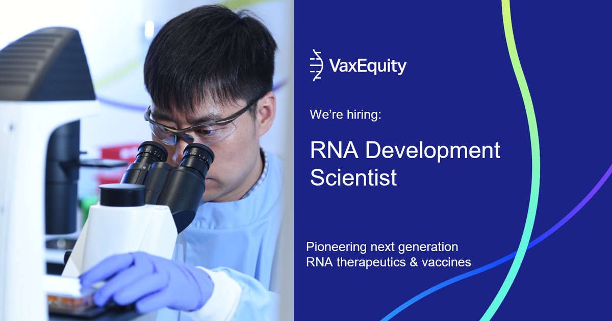 We are looking to recruit an experienced and motivated RNA Development Scientist who will play a key role in developing our technology and establishing a pipeline of new vaccines and therapeutics. Apply here: vaxequity.bamboohr.com/jobs/view.php?…  #saRNA #RNA