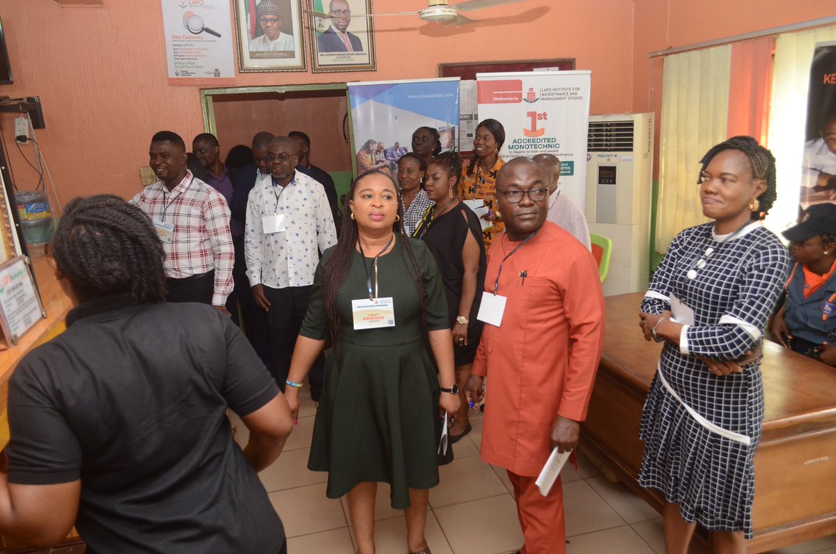 lapoinstitute's tweet photo. In the course of the Programme, our Managers were taken on a tour round the Institute. Places captured in the pictures seen include the LAPO Microfinance Bank in the building, the ICT section, the library, and the classroom where our ND 1 students were having their lectures.... https://t.co/6pm24m1f0J