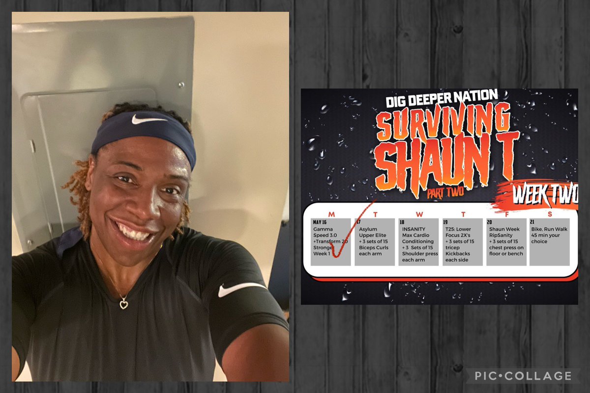 CoachCherieLea's tweet photo. W2d1 of Surviving Shaun T Round 2 is ☑️ completed T25 Speed 3.0 &amp; Transform 20 Wk1 Stronger workouts. I definitely had to dig deeper. Great cardio then burn my legs and core with the stepper. My transformer numbers were 85, 75 &amp; 33. I definitely feel the 🔥. 💪🏾#digdeepernation https://t.co/LBhIJKl63o