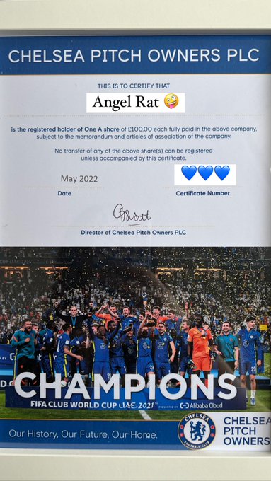 Proud day for me as a Chelsea fan ??? @pitchowners https://t.co/5ws8LL7Orb
