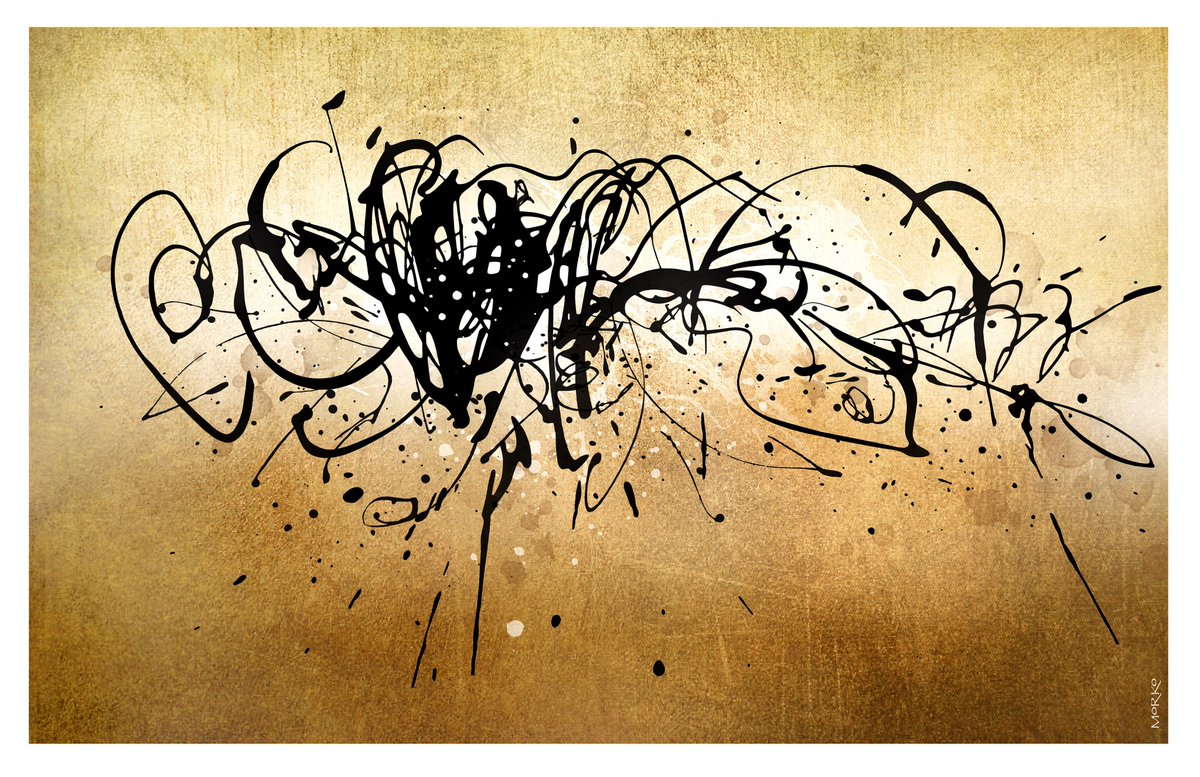 Morkodesign's tweet photo. Abstract Art 🌀
The writing of a brush can be as lyrical as music at the end of an orchestra conductor's baton 🎼🎷🎻.     Hope you like my little music 😊🧡?! https://t.co/otRBYXiwk2