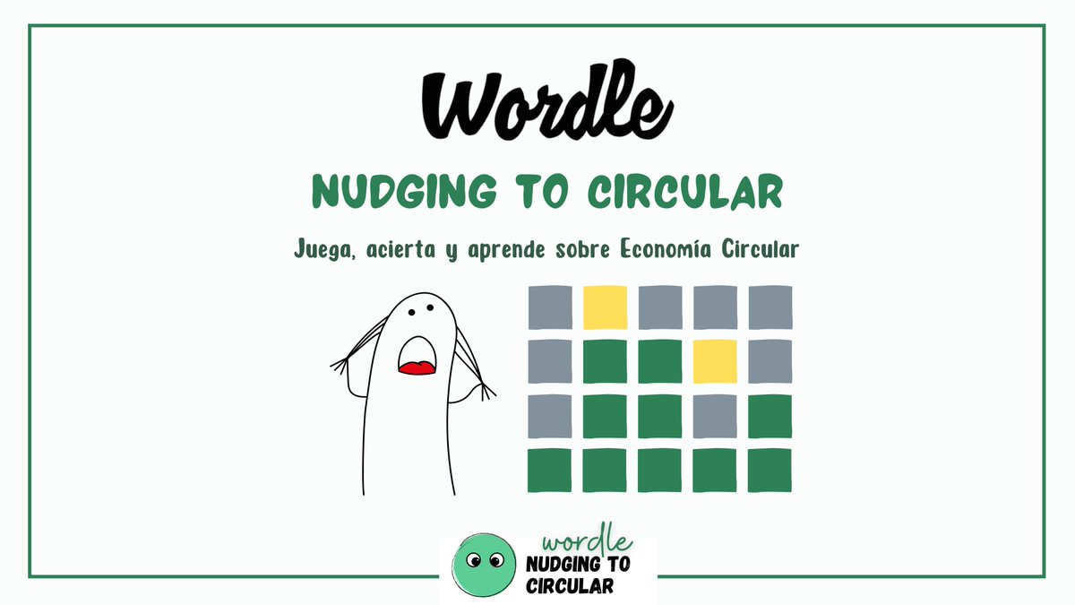 NudgingToCircle's tweet photo. Juega y acierta en nuestro #Wordle #NudgingToCircular
Adivina nuestra palabra de hoy: ⬇️
https://t.co/avbO2rMnG4
Y comparte tu resultado con nosotros. 😉
#Wordle #WordleEs #WordleEspañol https://t.co/yC0Nv46iov