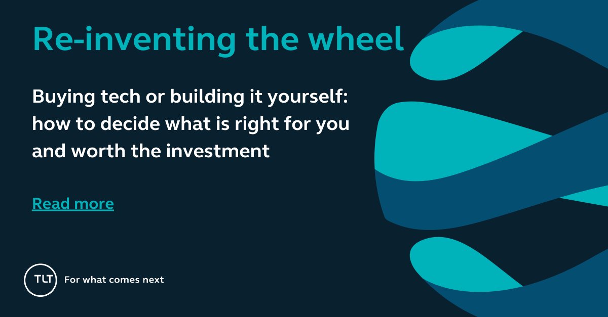 TLT_LLP's tweet photo. As the last few years have shown an acceleration in technological advancement within businesses, we look at the motivators driving the adoption of new technology, including how to decide what is best for you and worth the investment. #LegalTech https://t.co/wYO95aSWUE https://t.co/kIMxOLaNXA