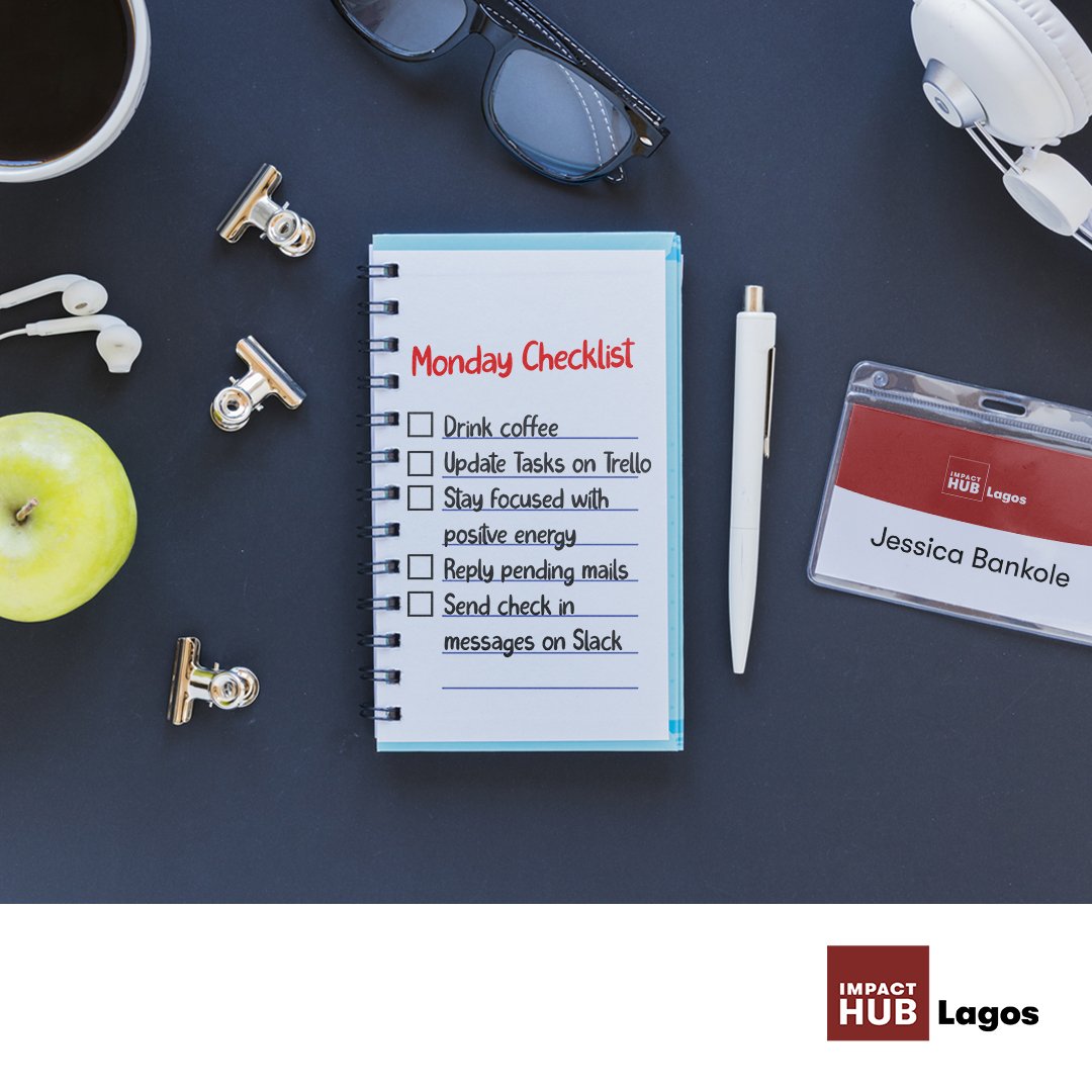impacthublagos's tweet photo. Ready for a new week?
How do you get ready for a busy Monday?
What are the most important things on your checklist?
Share with us in the comments section.
.
.
.
#mondaymotivation💪 #mondaychecklist #mondayquotes #ImpactHub #creativemode #mondaygoals #ImpactHubLagos https://t.co/NCBkkufswI