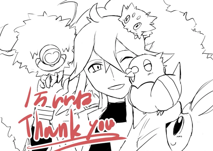 たくさんの
いいね、rt、コメント
感謝しております!!!
次描く漫画の絵とともに感謝を
伝えさせて頂きました!! 