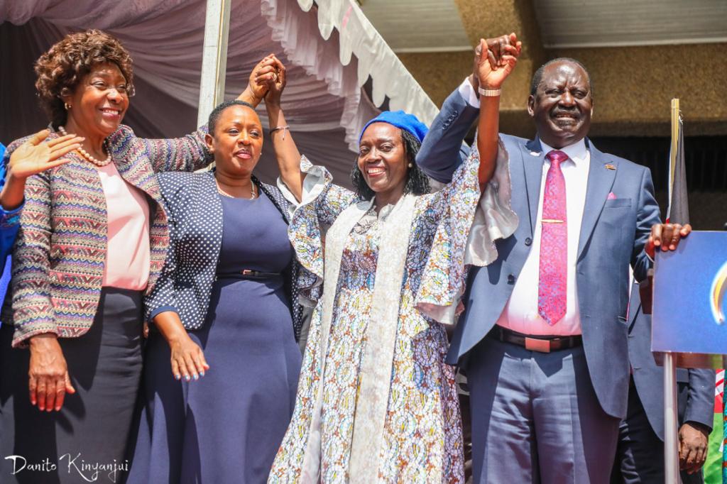 RailaOdinga's tweet photo. History is calling us to close the gender gap. As Azimio we have today taken a key step towards that end.

#RailasRunningMate #Inawezekana https://t.co/uzoK3BolYQ