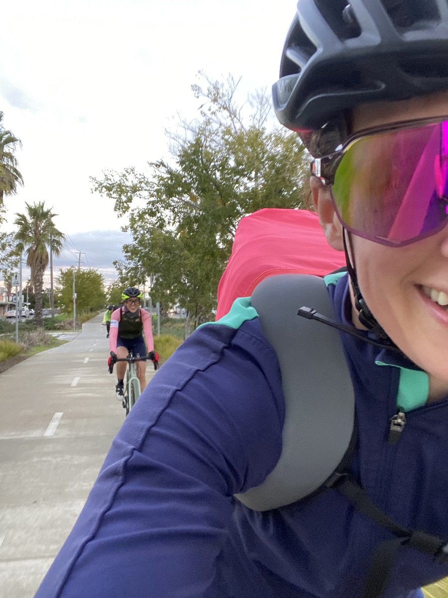 ev_parr's tweet photo. When the newest #PhDstudent survives a return cycle commute to work @MacKillopACU with me after only 1 week in Australia, you know she’s a good fit #earlytest #easypass https://t.co/isaMLNYWZY