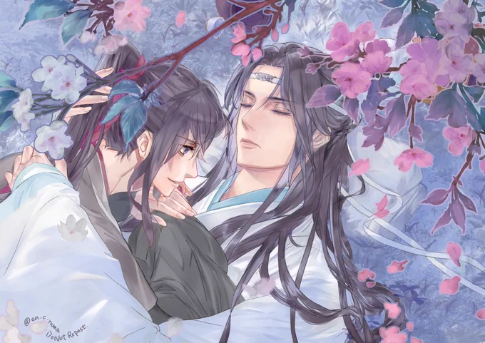 夜桜・酒あり #mdzs #忘羨 