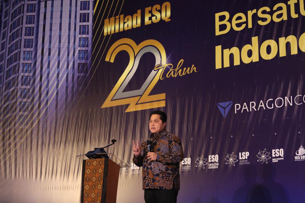erickthohir's tweet image. Selamat Milad ke-22 untuk ESQ Leadership Center. ESQ adalah wadah pembangunan karakter yg memajukan SDM Indonesia. Kami di BUMN menyadari pentingnya EQ &amp;amp; SQ. Karena itu, AKHLAK menjadi identitas dan backbone transformasi BUMN.