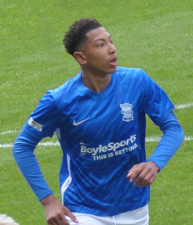 the_bigstep's tweet photo. When 16-year-olds - like Jobe Bellingham - play in the @EFL, the Sky Bet sleeve adverts are rightly removed but the shirt front gambling sponsor somehow remains 🤷��♂️ https://t.co/s76QvfRxAx