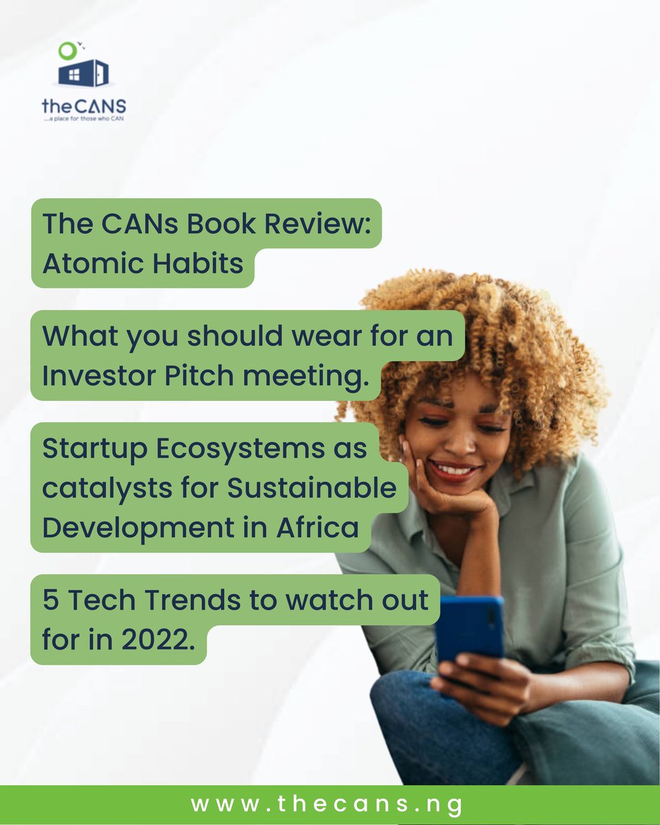 _thecanspark's tweet photo. What are you reading this week?
We have a great line up of articles on our blog for your reading pleasure.
Link to our website is in our bio.
Have a great week ahead! 💃🏽
#thecans #thecanspark #coworkingspace #techhub #innovationhub #coworkspaceinabuja #maitamaabuja https://t.co/xdOSKSOSxm