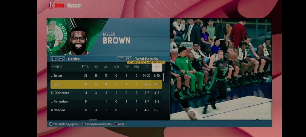 CelticsCPN's tweet photo. Partido histórico del equipo!! ☘️
Los Celtics se imponen por una gran ventaja ante Utah gracias al Triple Doble de Tatum, junto con el aporte ofensivo de Jaylen Brown #BleedGreen 
@theprocesscpn 
@LigaPhoenix2k https://t.co/LMnxbNpgVt
