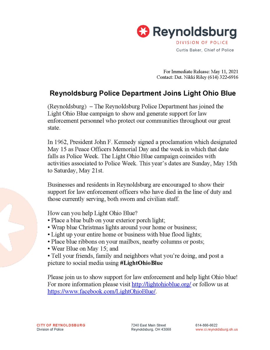 Reynoldsburg Police Department (@reynoldsburgpd) on Twitter photo 