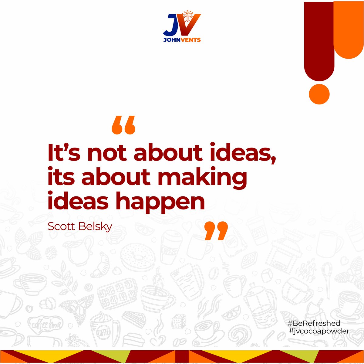 Johnventsng's tweet photo. New week. Fresh Ideas 💡 👌
Invest more in making things happen this week, let's transform the business scene 💪
Link in Bio to place Order:
#cocoapowder
#cocoabutter
#cocoacake
#jvcocoapowder
#mondaymotivation
#ideation https://t.co/ewLgKm6x0c
