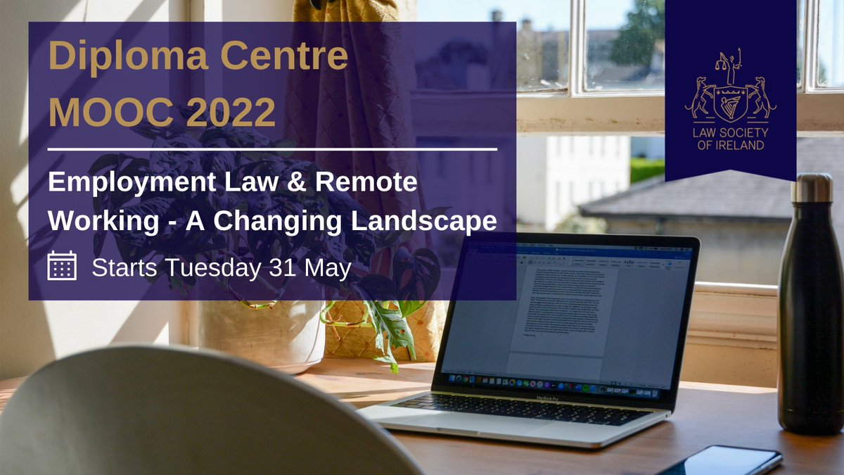 ReillyOdette's tweet photo. Have you registered for our MOOC yet? Employment Law &amp; Remote Working - A Changing Landscape starts 31 May, is free to join and open to all. Sessions will cover legislation, wellbeing, data protection issues &amp; much more!
Register 👉🏼https://t.co/qR8LscKauj
#RemoteWorkingMOOC https://t.co/nHdDKCpANF