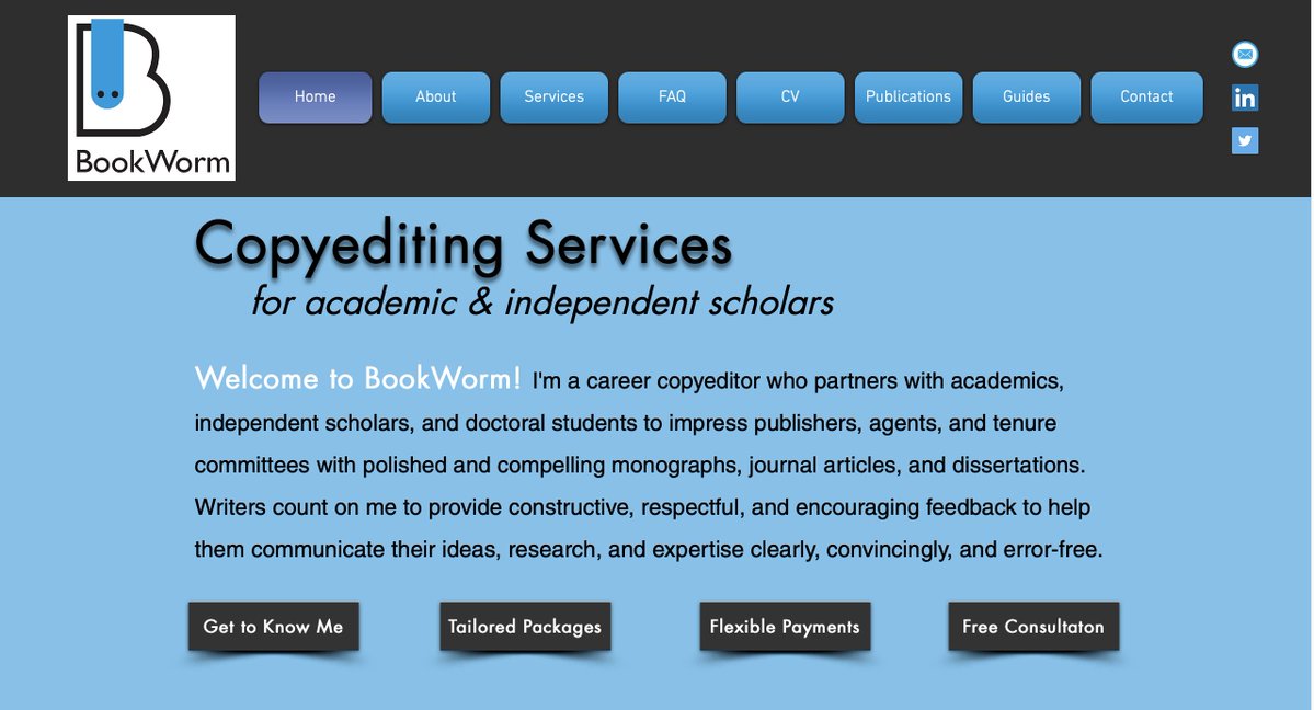 I've launched my new website! BookWorm Editorial Services for academic and independent scholars. Check it out: bookworm-editorial.com. ✍️ #copyediting #publishing #academicWriting #academia