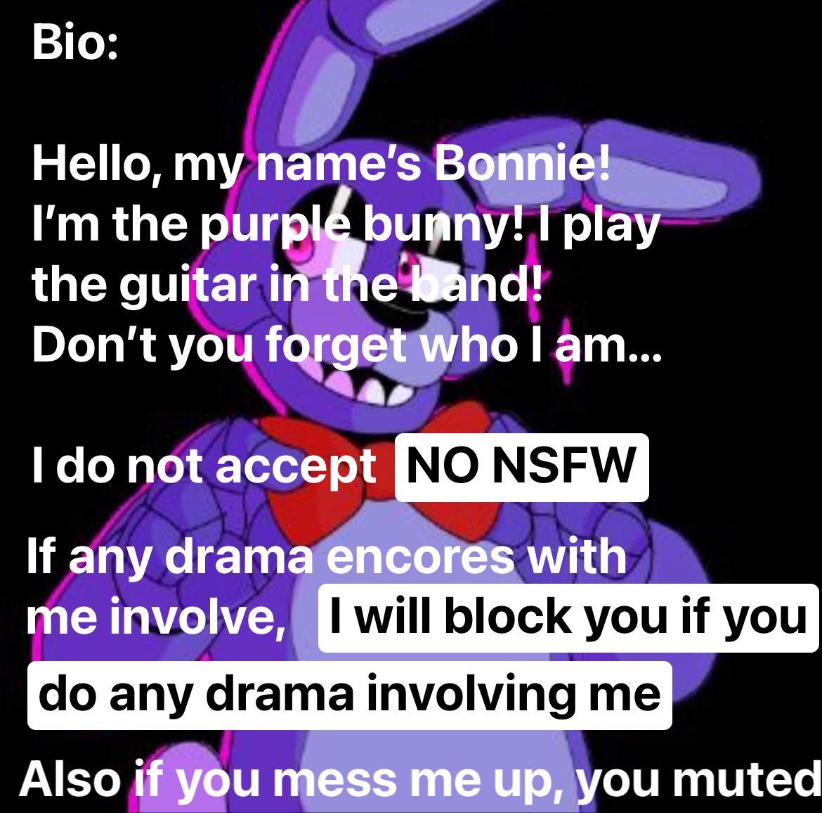 𝔹𝕠𝕟𝕟𝕚𝕖 𝕋𝕙𝕖 𝔹𝕦𝕟𝕟𝕪 (@Bonnie_Bunny_0) / Posts / X