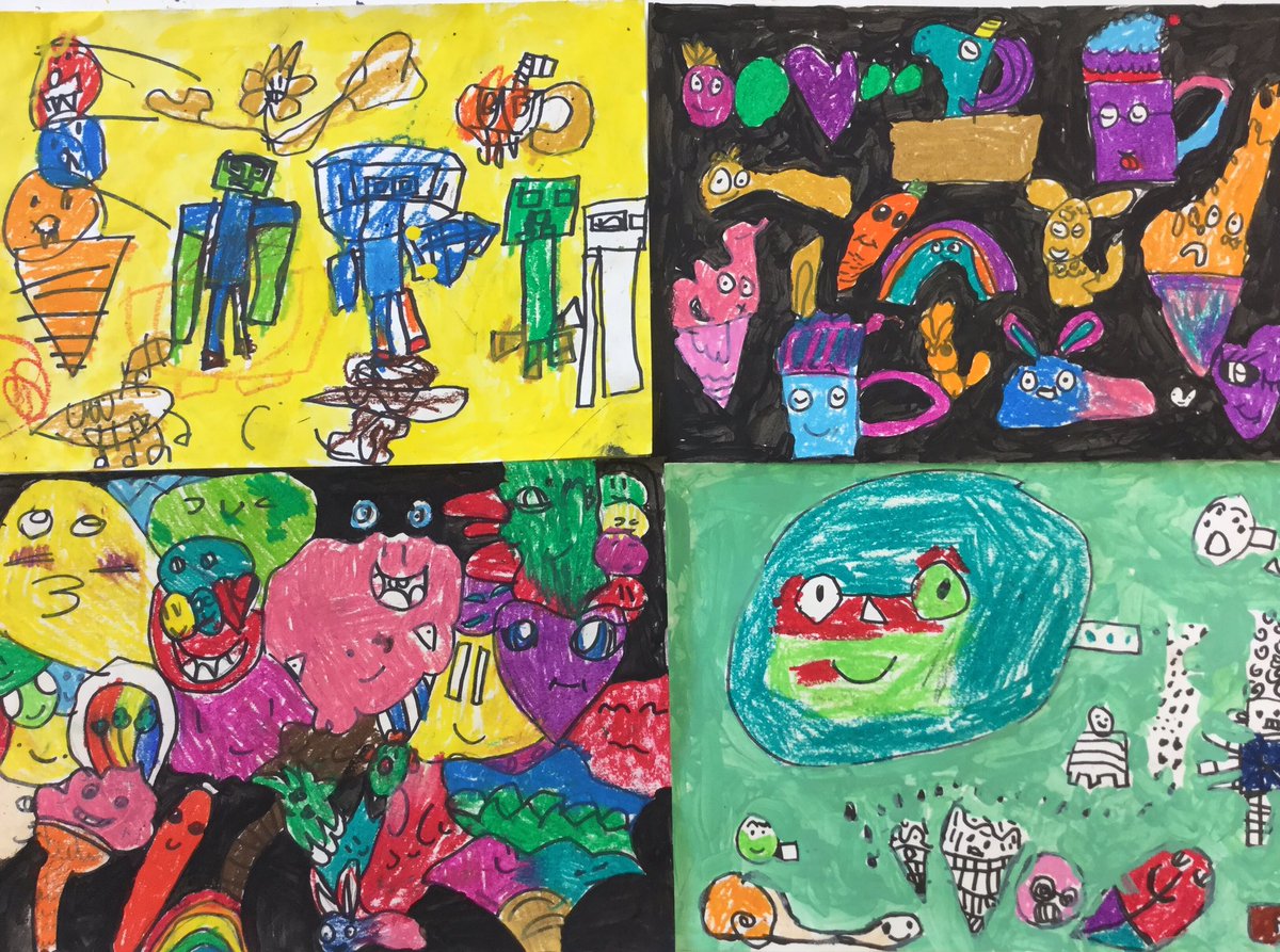 CarrdusArt's tweet photo. Year 2 Jon Burgerman monsters @carrdusart #jonburgerman #doodles #drawing https://t.co/0jeWVGORgy