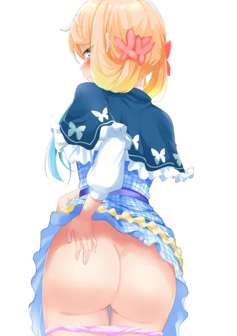 skeb依頼でお尻の大きなエッチな姿の桜乃そらさんを描きました(^ω^) 