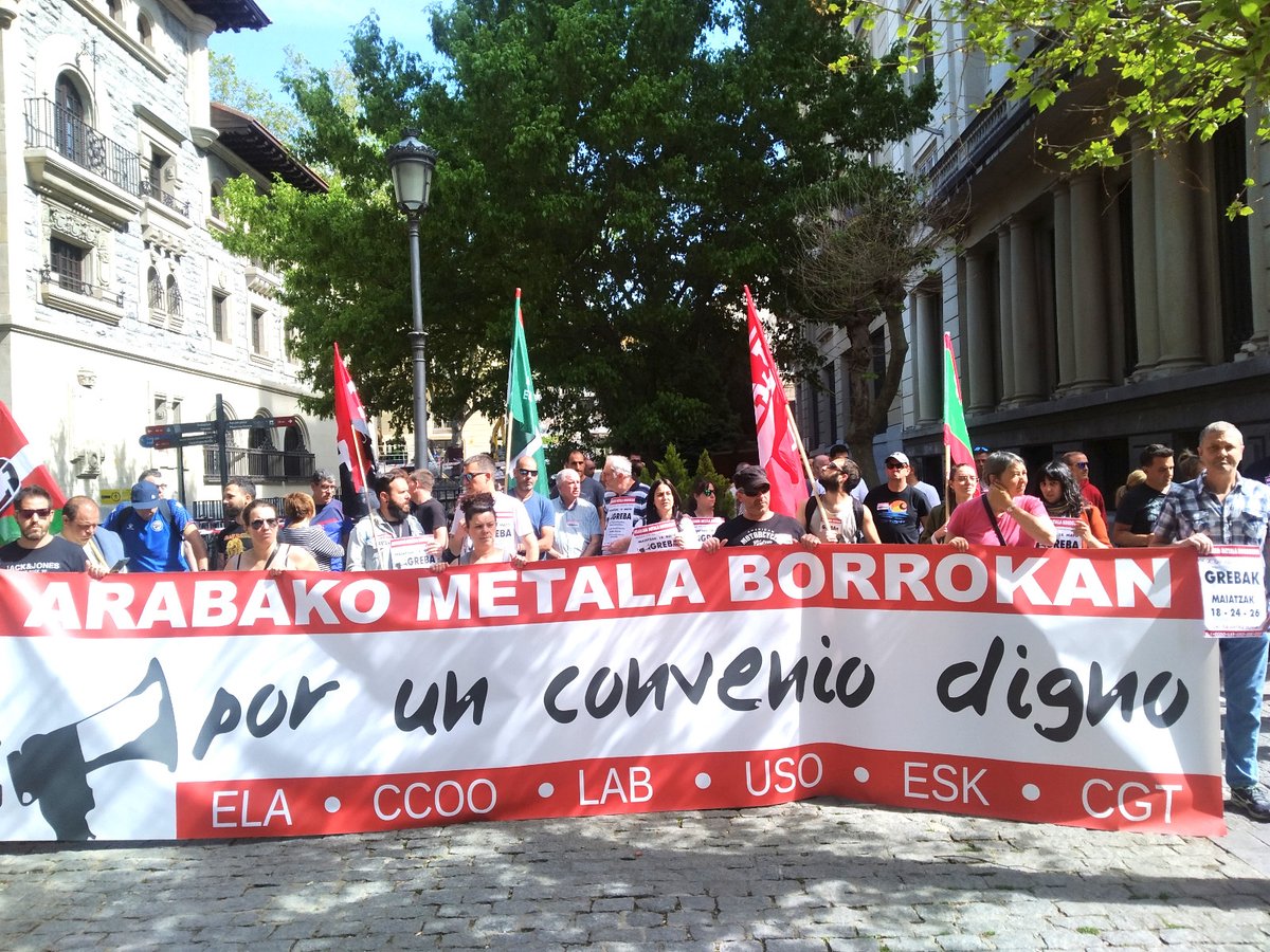 Frente al inmovilismo de la patronal SEA, llamamos a la huelga a todas y todos los trabajadores del metal de Araba 

Las huelgas tendrán lugar el 18, 24 y 26 de mayo
👇👇👇
lab.eus/es/hemos-convo…