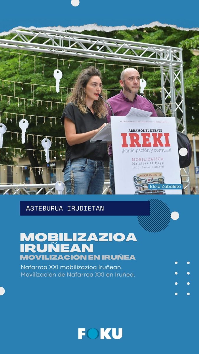 Foku_eus's tweet photo. 📸[ Asteburua Irudietan ]
#Mobilizazioa
@Na21org-ren mobilizazioa Iruñean.
--
#Movilización
Movilización de Nafarroa XXI en #Iruñea.

#AktualitateaFokuan #GizarteaFokuan #Nafarroa https://t.co/5X8Qi2RTAM