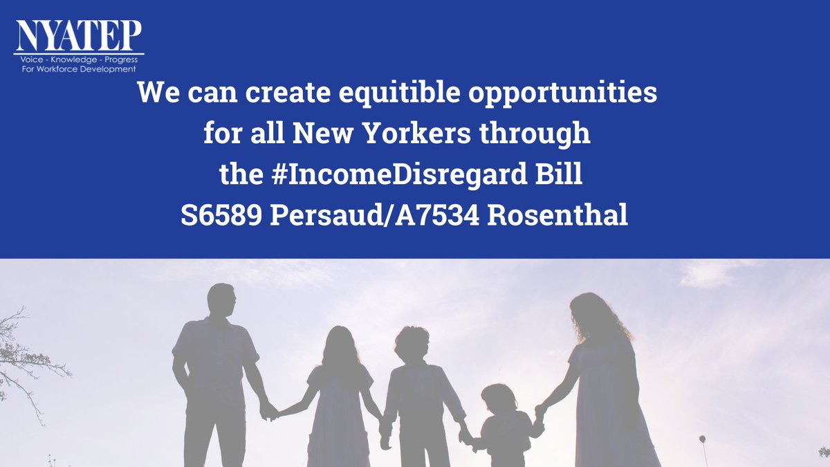 NYATEP's tweet photo. #IncomeDisregards will support individuals receiving public benefits obtain & retain employment @AndreaSCousins @SenGianaris @CarlHeastie @CPeoplesStokes
@HeleneWeinstein @LizKrueger @LindaBRosenthal https://t.co/iKrIUvJJcK
