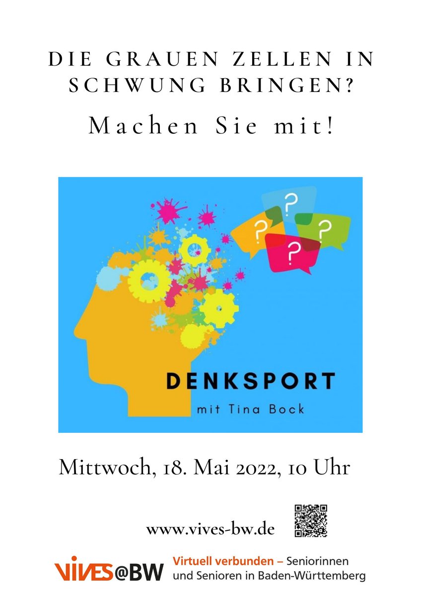 VIVESBW's tweet photo. Es ist Knobelzeit! #denksport #aktivierung #senioren #gehirntraining #digitalisierung #onlineaktiv #älterwerden #engagement #seniorenbetreuung #ulm #ulmaktiv https://t.co/UwcNvTjNN7