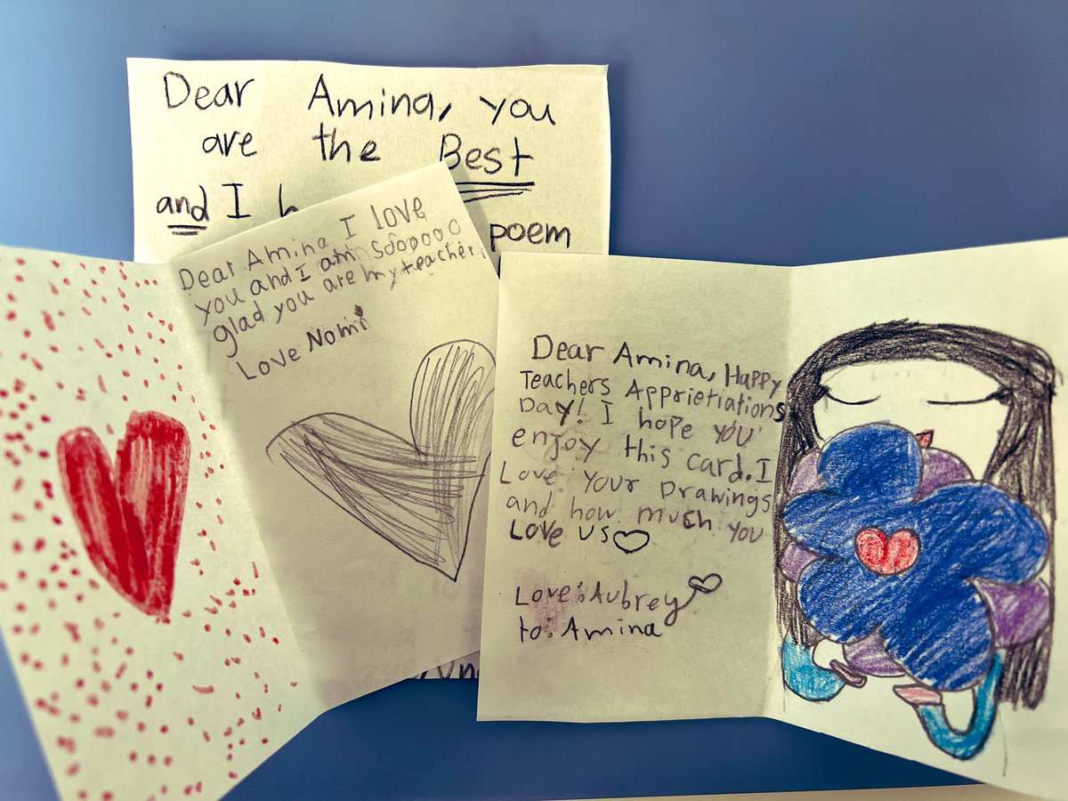 a little late to post these #TeacherAppreciationWeek notes. They’re definitely serving as my #MondayMotivation!!! 👩🏽‍🏫❤️✏️🦉✏️📚