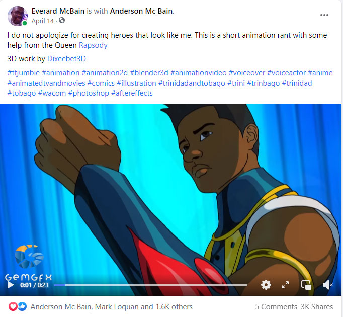 EmbGemGfx's tweet image. Here at @GemGfx, we celebrate small victories. 111K views, 4.4K reactions and counting on Facebook alone. Thank You. It means a lot to us.  
Join the journey on Patreon: bit.ly/PatreonGemGfx

#animation #ttjumbie #TrinidadandTobago #2danimation #indie_anime