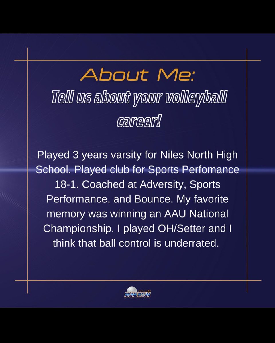 ClubMomentum's tweet photo. Our #CoachSpotlight today is Coach Joe! https://t.co/lg8MsM8hDN