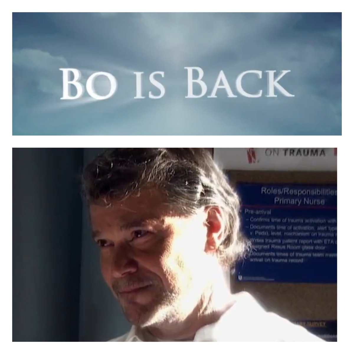 aoii92's tweet photo. Bo is Back 😇 #Bope #Days https://t.co/yvbn1vvL4L