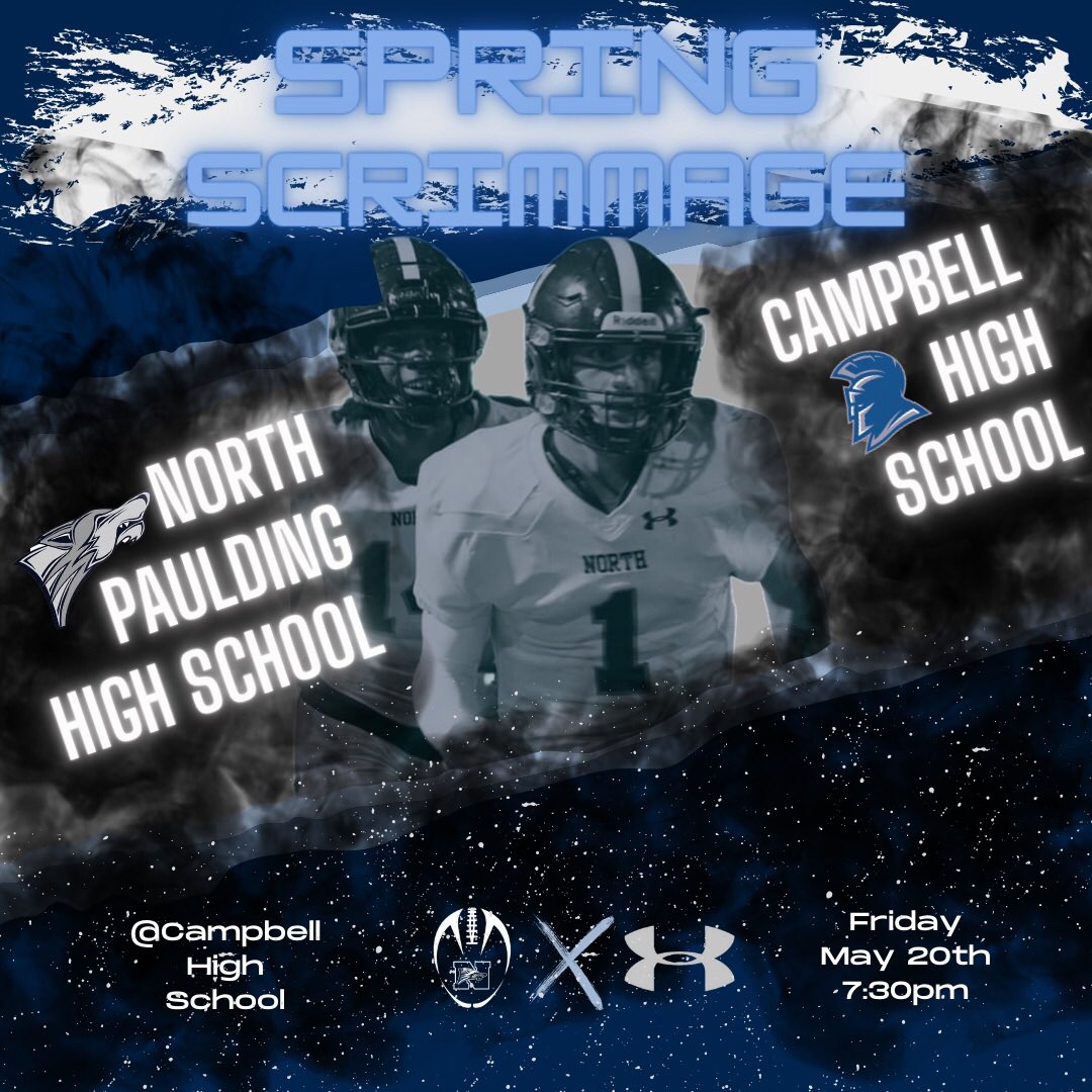 Our Spring Scrimmage is Friday, May 20th at 7:30pm at Campbell High School. 

Come cheer on the Pack! 

<a href="/NPHS_Wolfpack/">North Paulding Football</a> 

#nphsfootball
#wolfpackstrong