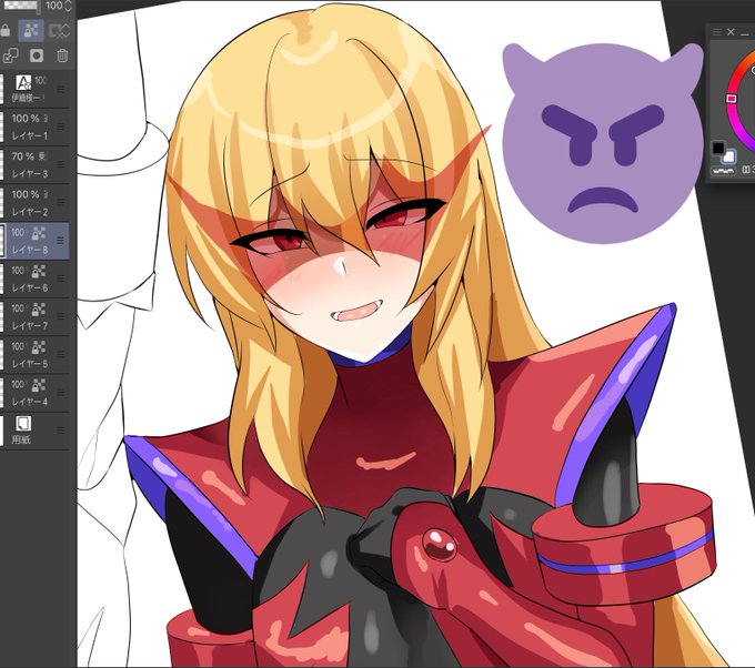 依頼絵進めてます。あと60%くらい…! 