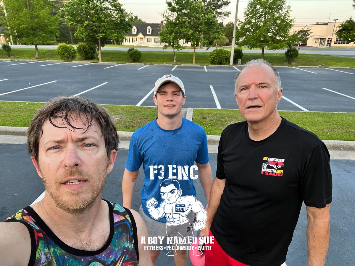 F3ENC's tweet photo. 47 PAX Ready for work:

19 @ #breakdown
17 @ #mash
8 @ #thecollardpatch
3 @ #aboynamedsue

#f3enc
#F3Nation
#f3counts https://t.co/IWF1stWrC7