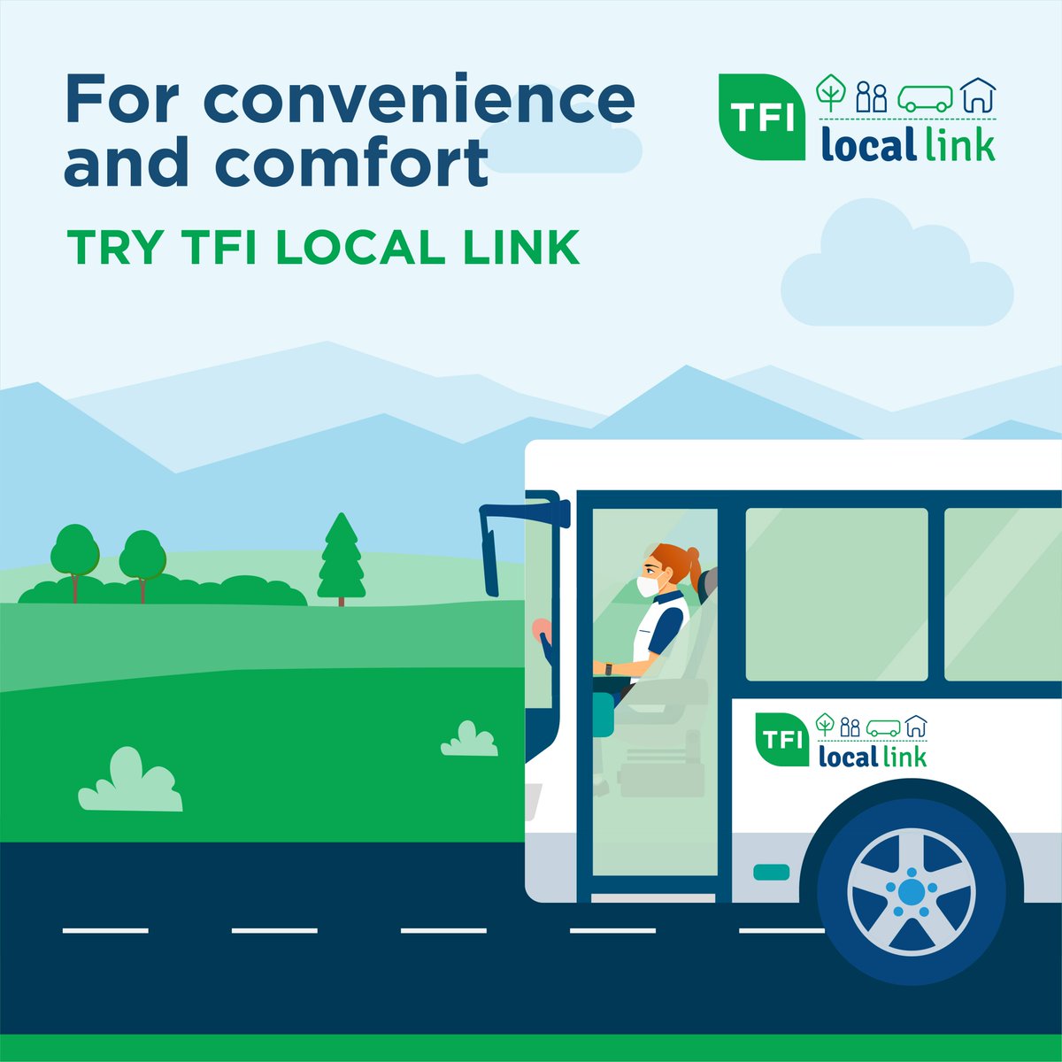 TFILocalKerry's tweet photo. For convenience & comfort, try TFI Local Link.. ๐
๐ฑ 066-7147002
๐ง bookings@locallinkkerry.ie
๐ฅ๏ธ https://t.co/nbQOnEtvPU
#ruraltransport #sustainability #tfiupdates #locallinkkerry https://t.co/hefzObPmTO