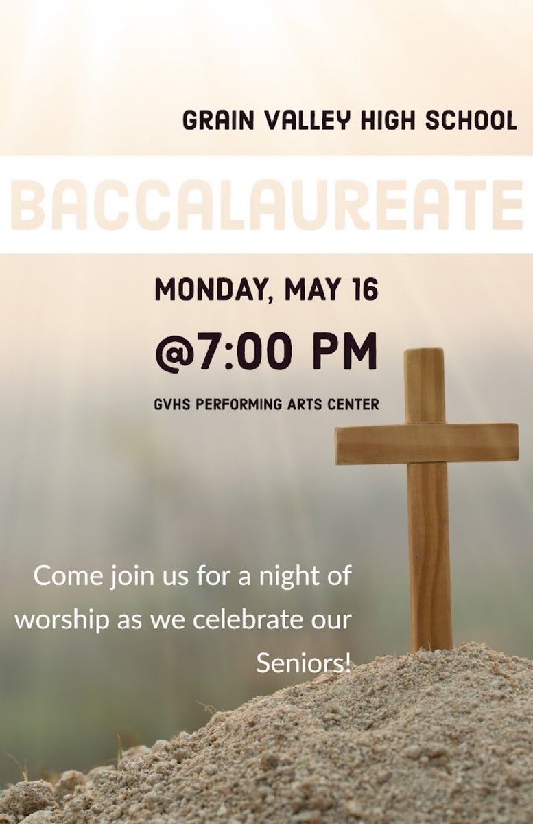 One senior that retweets this will win a Joeshmoes Coffee and Waffles T-Shirt. 

Bacc is at 7 tonight. Seniors need to wear their grad gowns and get to the gym at 6:40 for our senior processional. Senior worship band, senior speakers, senior choir. GV PAC. See you tonight!