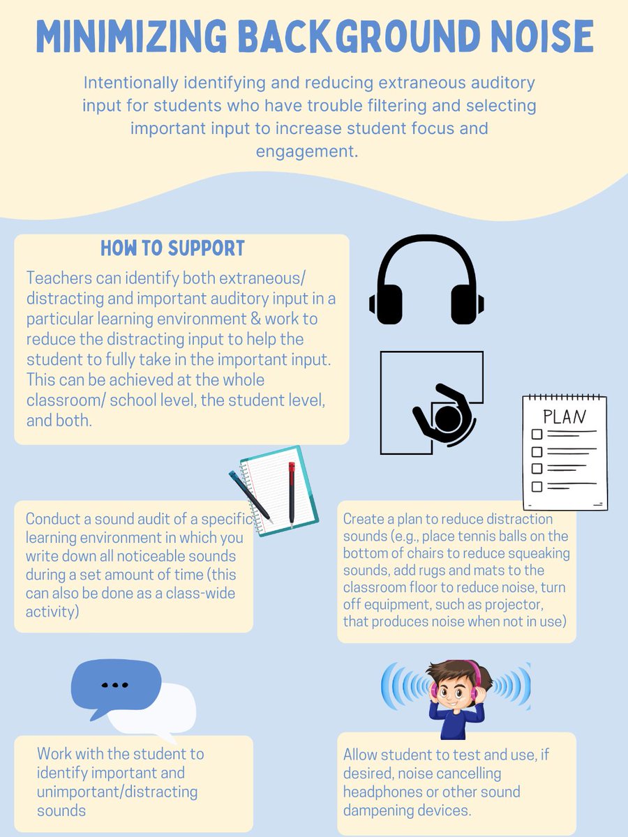 AddedResearch's tweet photo. Minimizing Background Noise can be an effective tool to increase inclusion and engagement. See our latest #EdGuide for tips and resources on making it happen: https://t.co/kZ6fXOx1NL https://t.co/KrACtA9R2c
