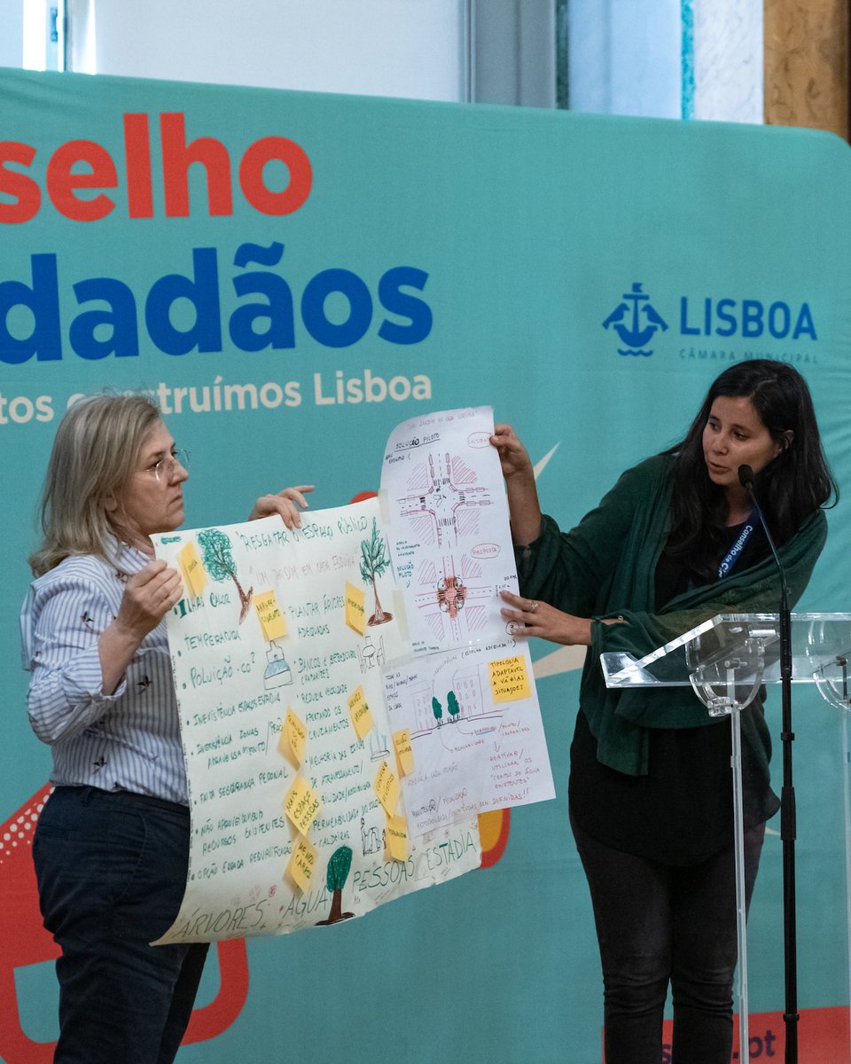 Moedas's tweet photo. O primeiro Conselho de Cidadãos realizou-se este fim-de-semana sob o tema Alterações Climáticas. 
Cerca de 50 pessoas discutiram e trabalharam em propostas para enfrentar as alterações climáticas na nossa Lisboa. https://t.co/YDeWYMdlMX