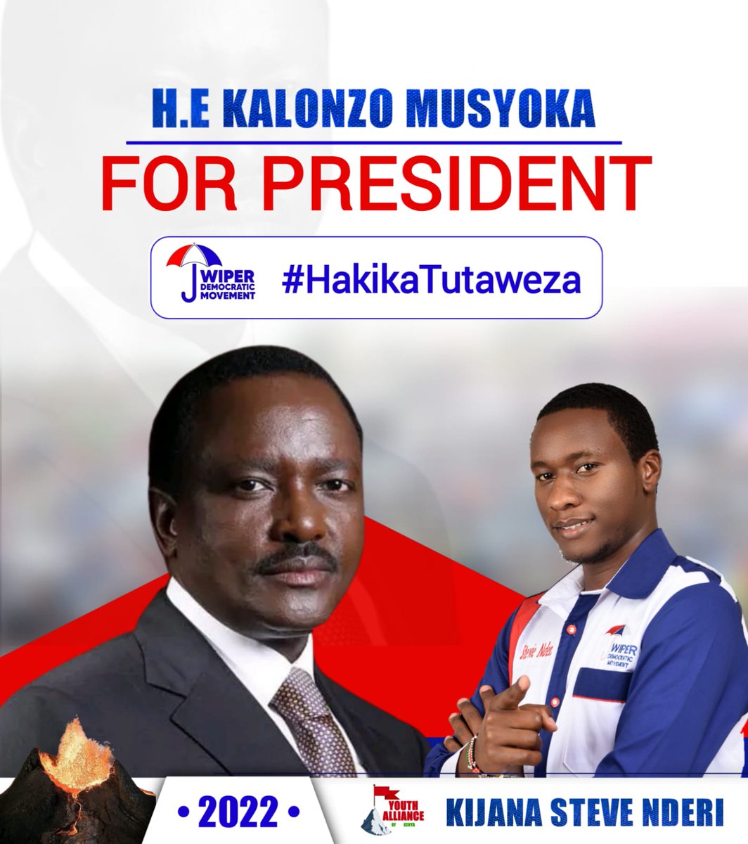 HEStevieNderi's tweet photo. I will work hard to deliver 50% Mt Kenya votes &amp; 70% youth vote to the Candidature of President Kalonzo Musyoka &amp; Andrew Sunkuli. 
Kalonzo the fifth!
#HakikaTutaweza https://t.co/HSfIaJHbn5