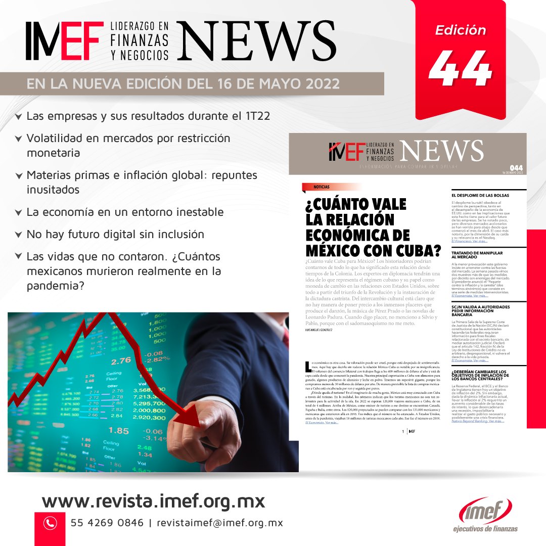 RevistaIMEF's tweet photo. 📰 Nuevo Newsletter

El desplome de las bolsas

👉 https://t.co/wH9CHWF334

#mercados #inflación #volatilidad #materiasprimas https://t.co/Ywy6o9DcSY