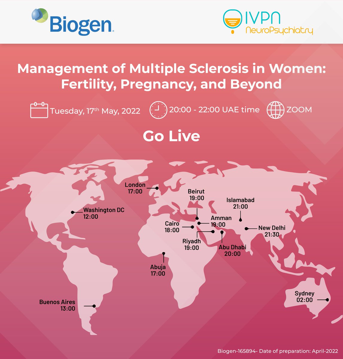 IVPN_NeuroPsych's tweet photo. How to manage Multiple Sclerosis in women?
Join us on Tuesday May 17, 2022 at 8:00 PM UAE Time (GMT+4) for a webinar titled: "Management of Multiple Sclerosis in Women: Fertility, Pregnancy, and Beyond".

Free Registration at: https://t.co/phja2S6Yaz
Free CME-accreditation! https://t.co/ZA1uQuH655