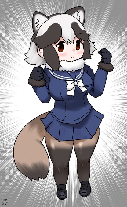 セーラー服の女の子「ぽんぽこぽんです!!」
#けものフレンズ 