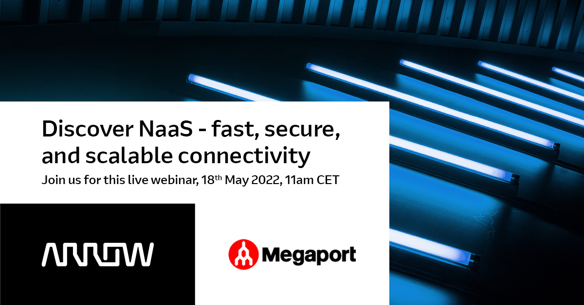 ArrowDataCenter's tweet photo. There's still time to join us! Register for the webinar that will help grow your business, open new revenue streams &amp; accelerate your customers #DigitalTransformation through #NaaS connectivity! https://t.co/gbv47K5kFe @megaportnetwork #connectivitysimplified #cloud https://t.co/gArCGKkJ77