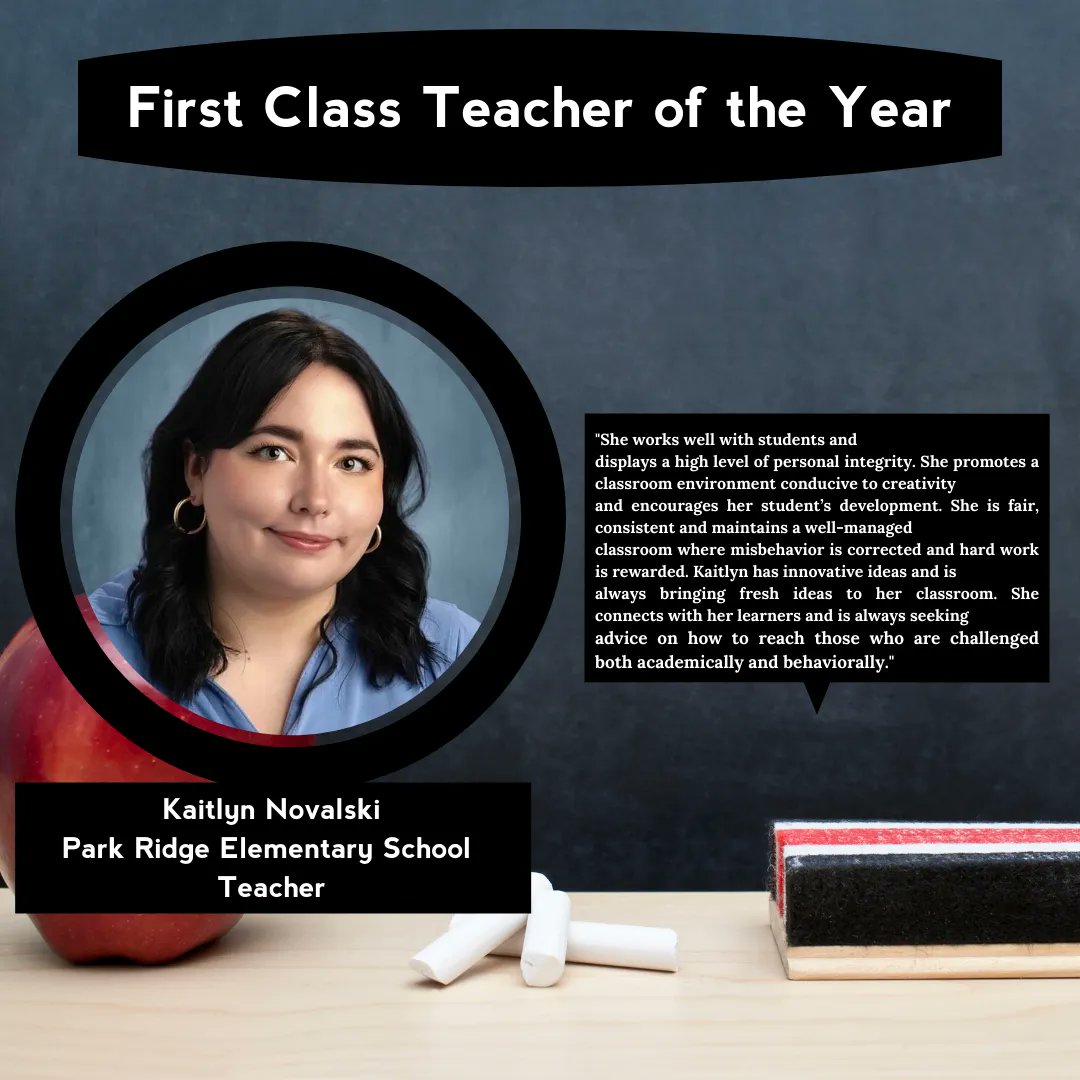 SCPS_HR's tweet photo. Congratulations to Kaitlyn Novalski, a Teacher at Park Ridge Elementary School! Take a look to see what her colleagues have to say about her! #SCPSStrong #SCPSHR #SCPSFCTOY #MakeStaffordPartOfYourStory #educator #virginiateacher #teachersofvirginia #teachers #teacheroftheyear https://t.co/WvBZXlL7Jo