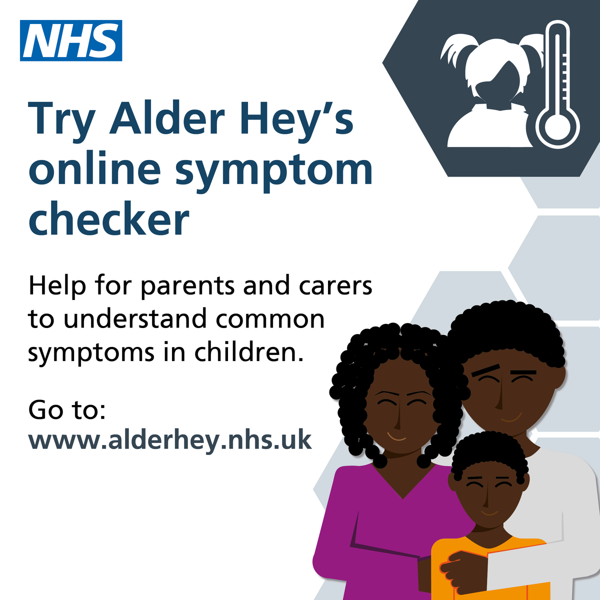 _OneLiverpool's tweet photo. Worried about your child’s symptoms?

Use @AlderHey's online symptom checker to find out how you can treat their condition at home and when you should get help.

✔ Quick, reliable &amp; easy to use
✔ Developed by clinicians at Alder Hey

Get started ➡ https://t.co/zRss508WTO https://t.co/QjwVAY0od0